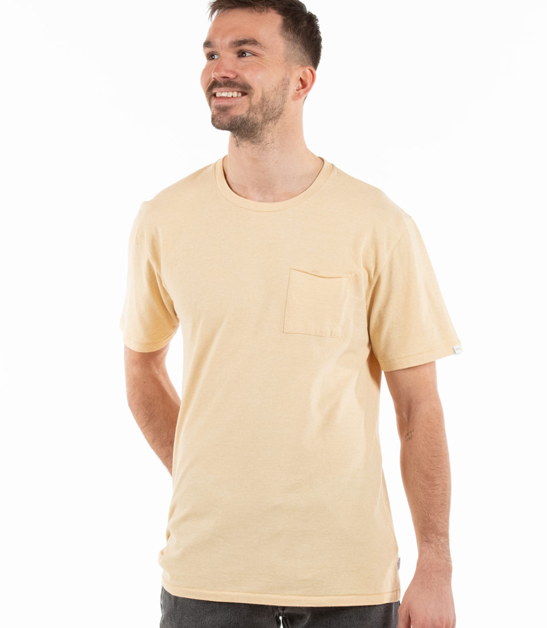 Whateverman Men Logo Stripe Tshirt yellow 1