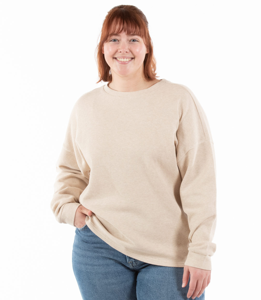 Whateverman Woman Waffle Crewneck 1