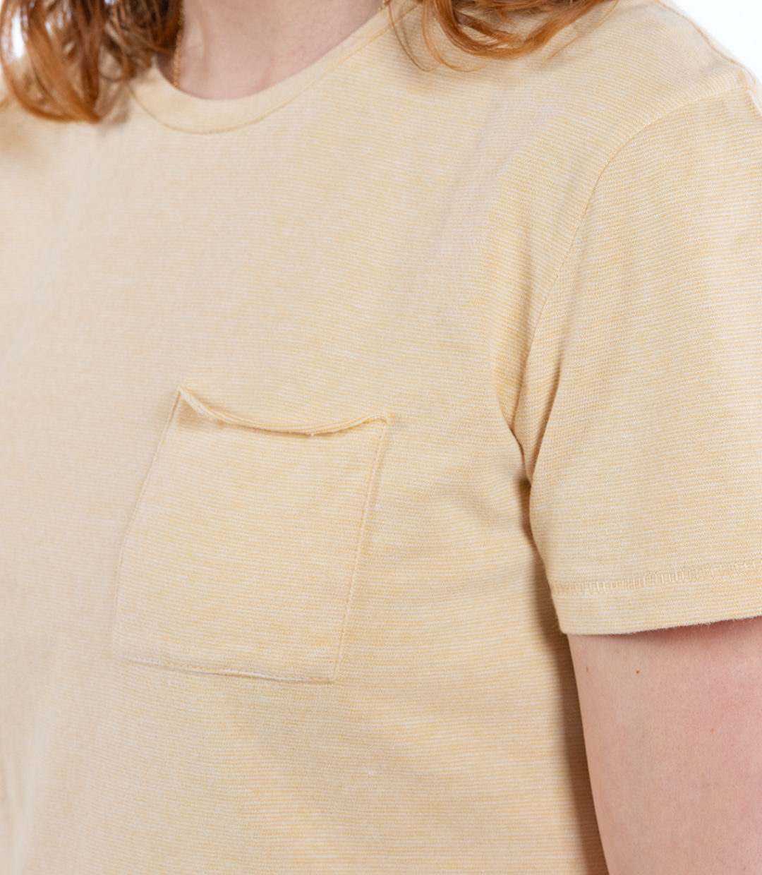 Whateverman Women Logo Stripe Tshirt yellow Detail 2