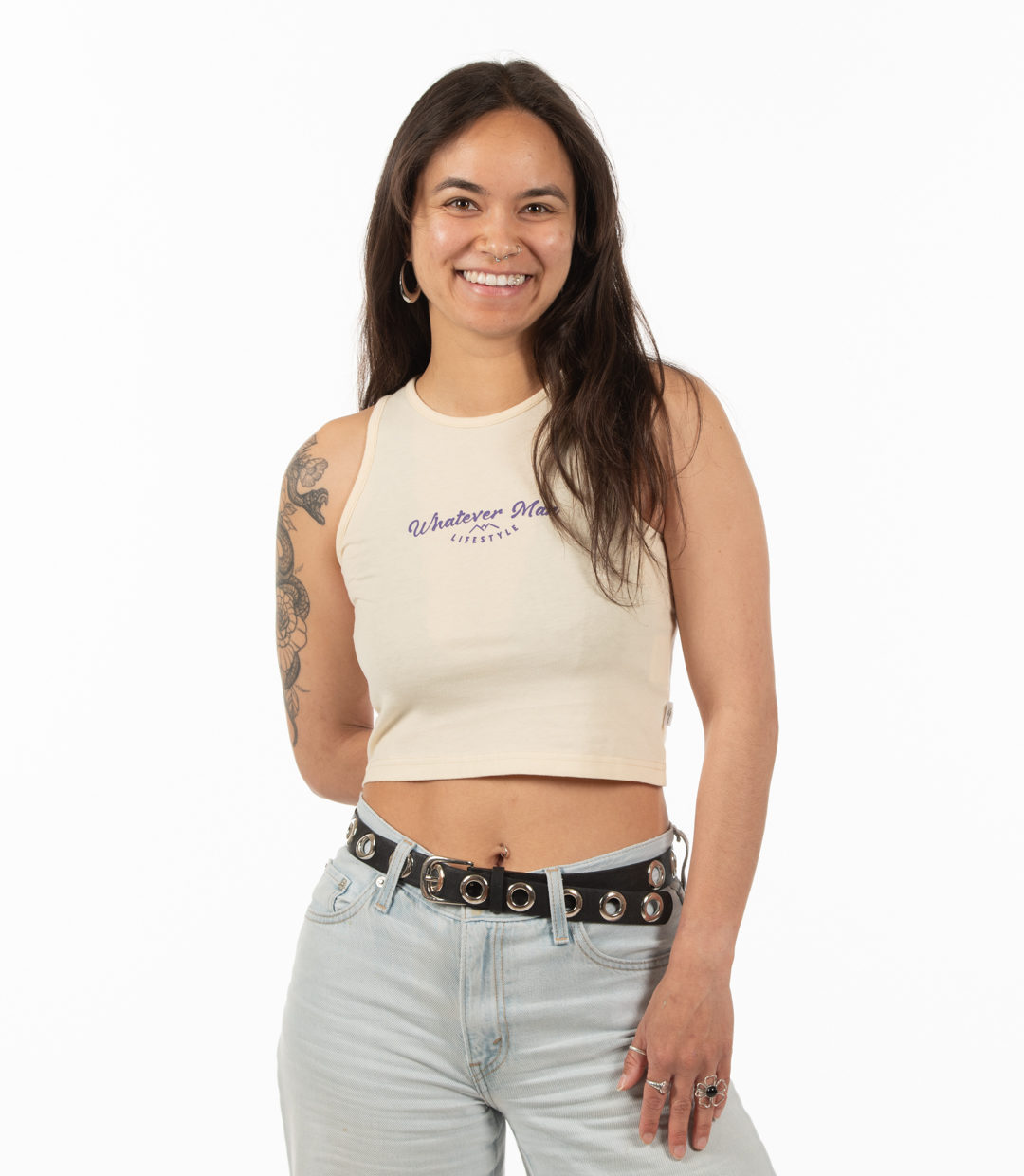 Whatever Man Woman Aloha Crop Tank Top 1