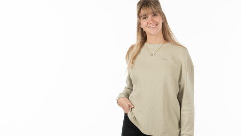 Whatever Man Woman Waffle Crewneck Stonegrey Vorschau
