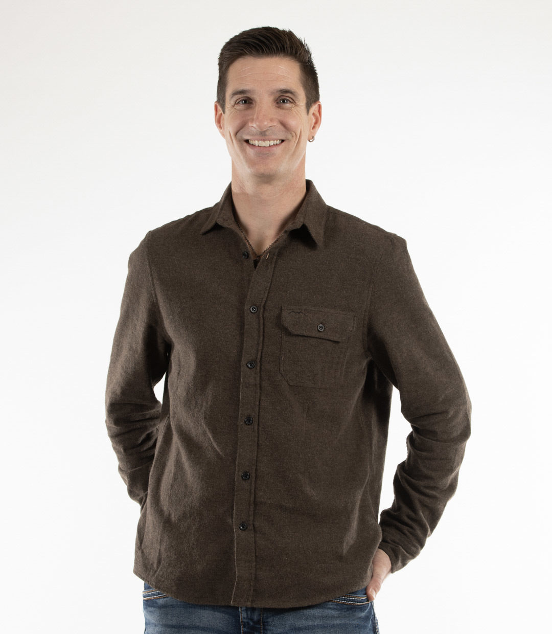 12 Whatever Man Man Creek Flannel Brown Melange 1