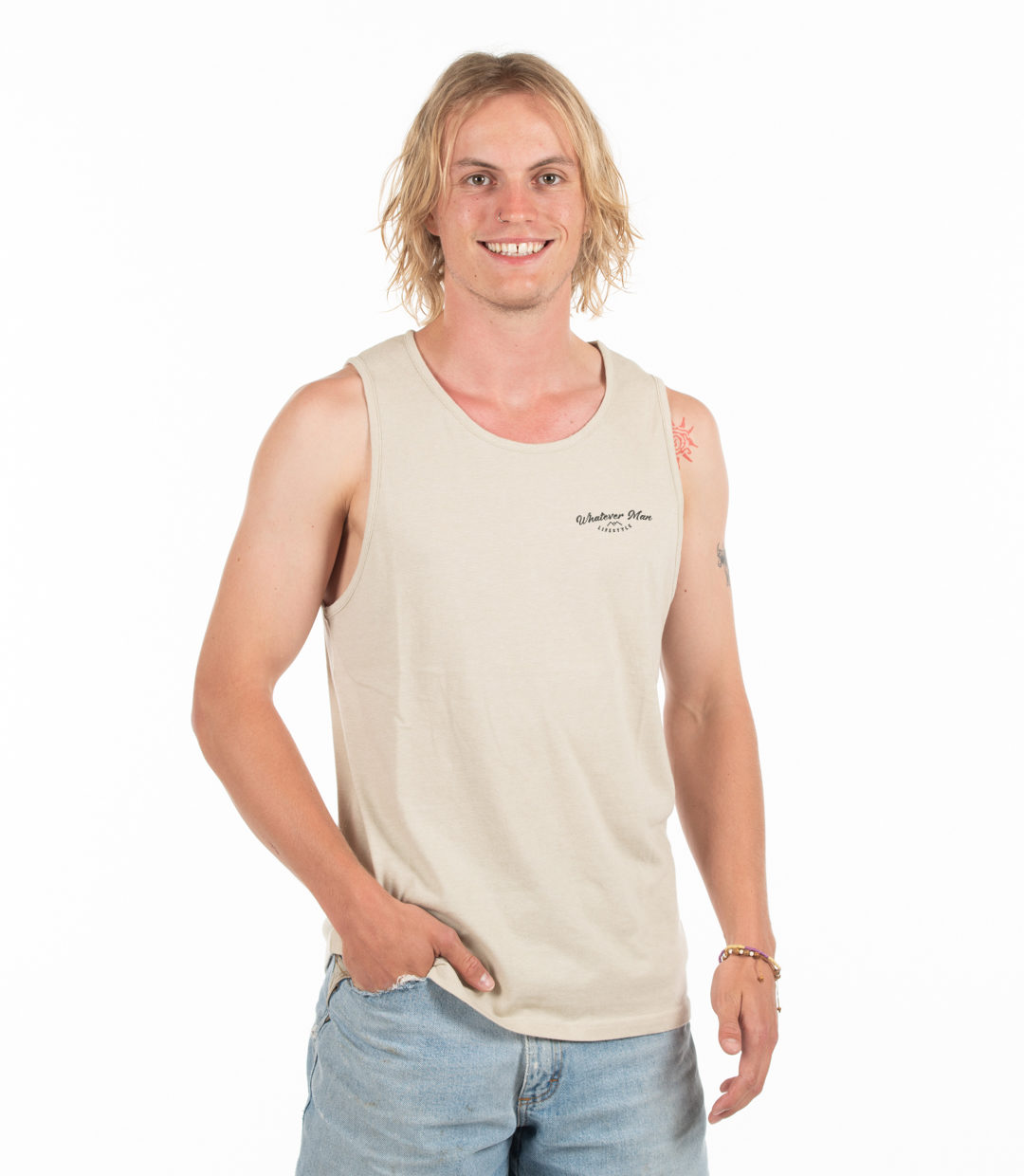Whatever Man Men Aloha Stripe Tank Top 1