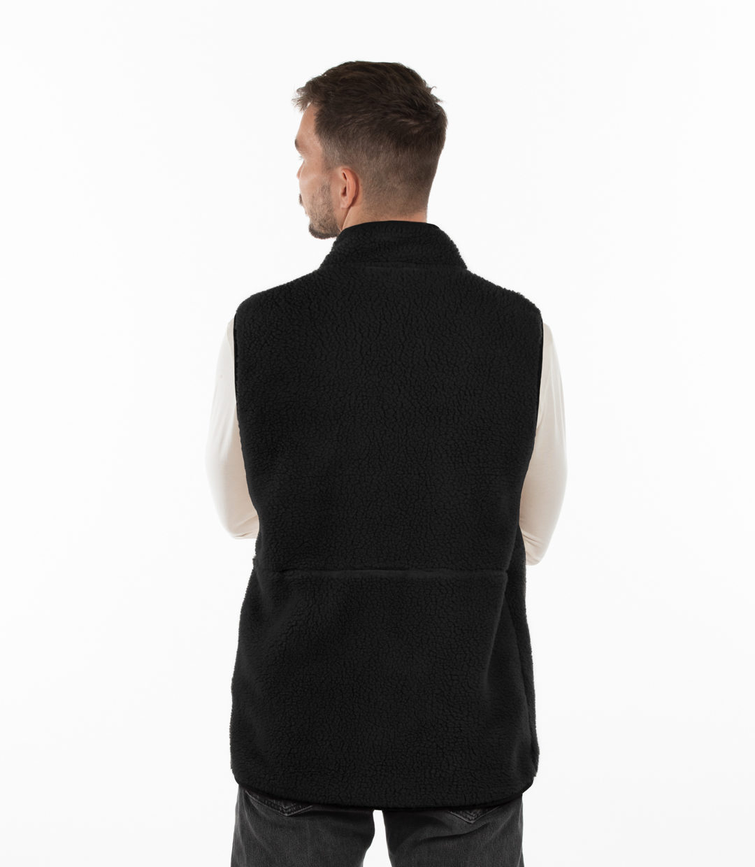 Whatever Man Men Bark Fleece Vest Black 2