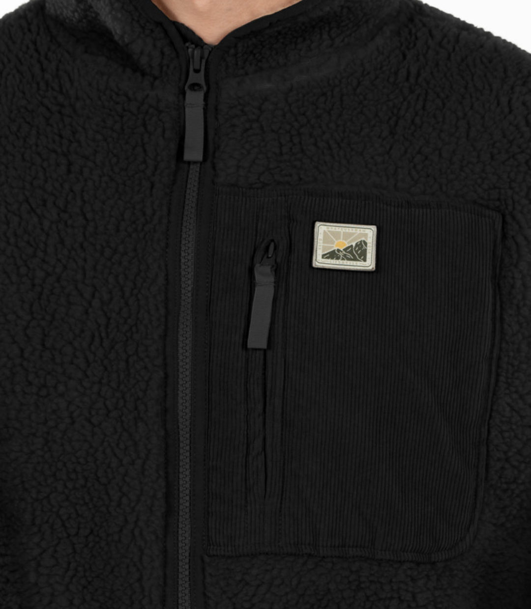 Whatever Man Men Bark Fleece Vest Black