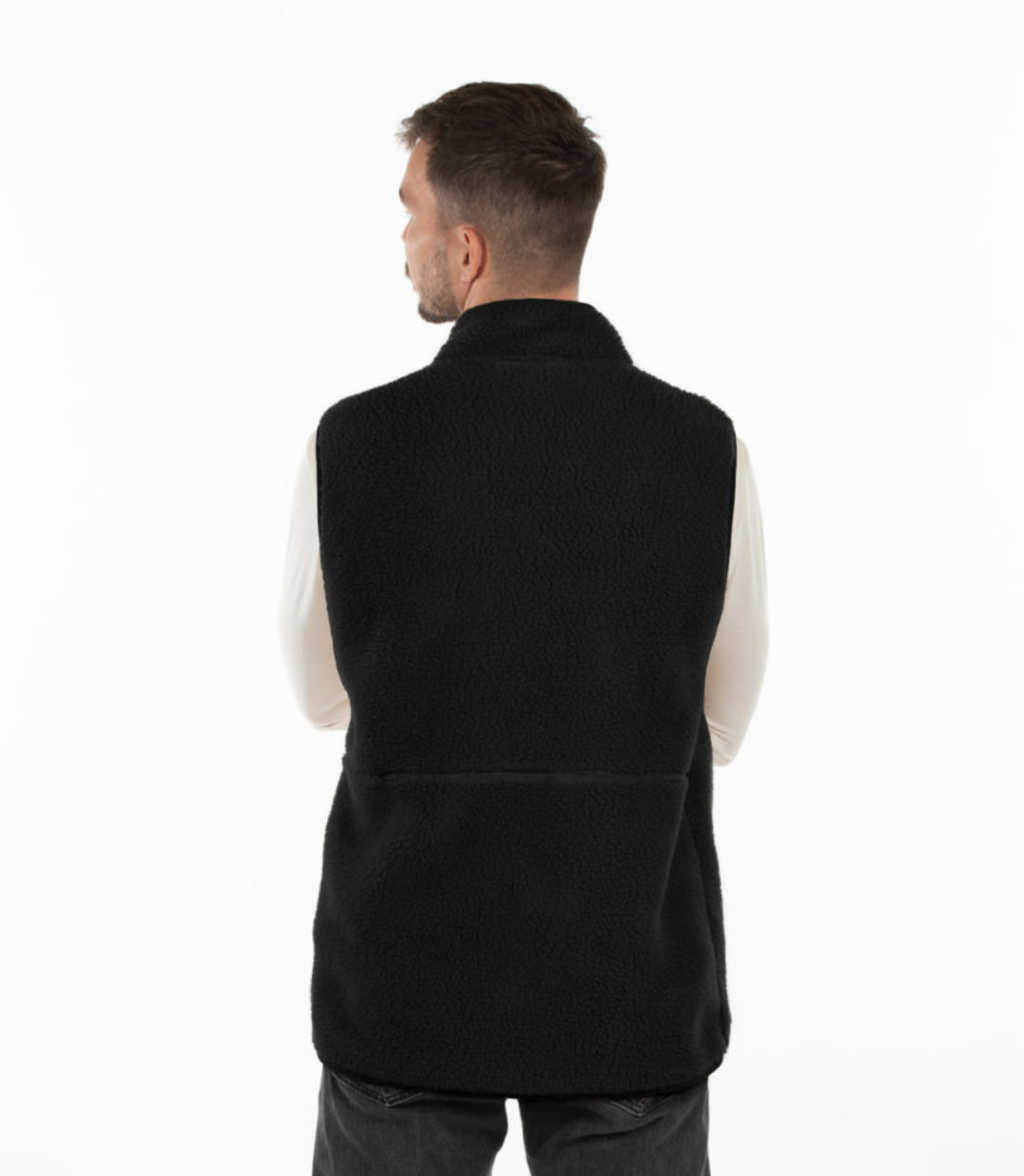 Whatever Man Men Bark Fleece Vest Black 2