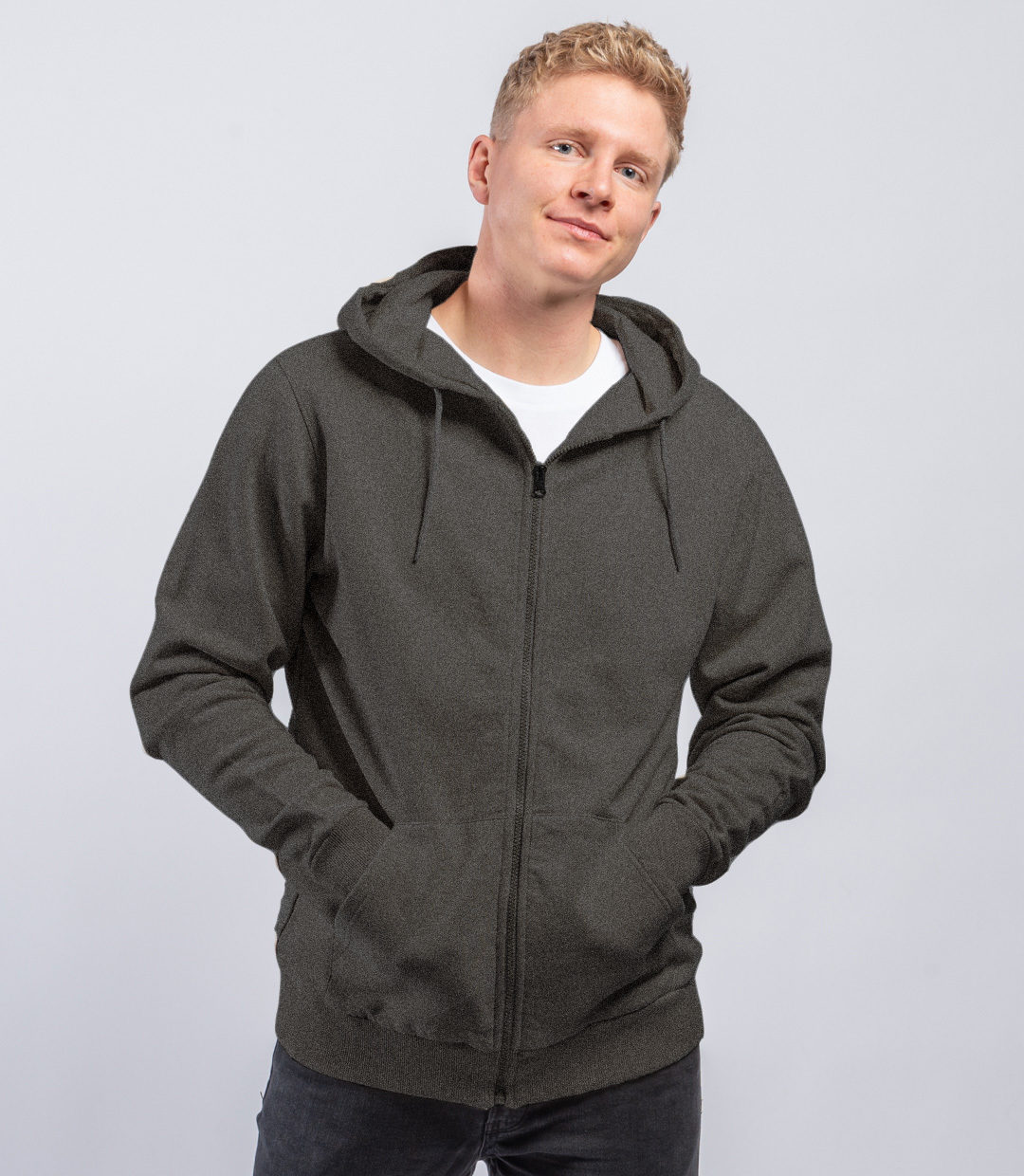 Whatever Man Men Zipper Dark Grey 1