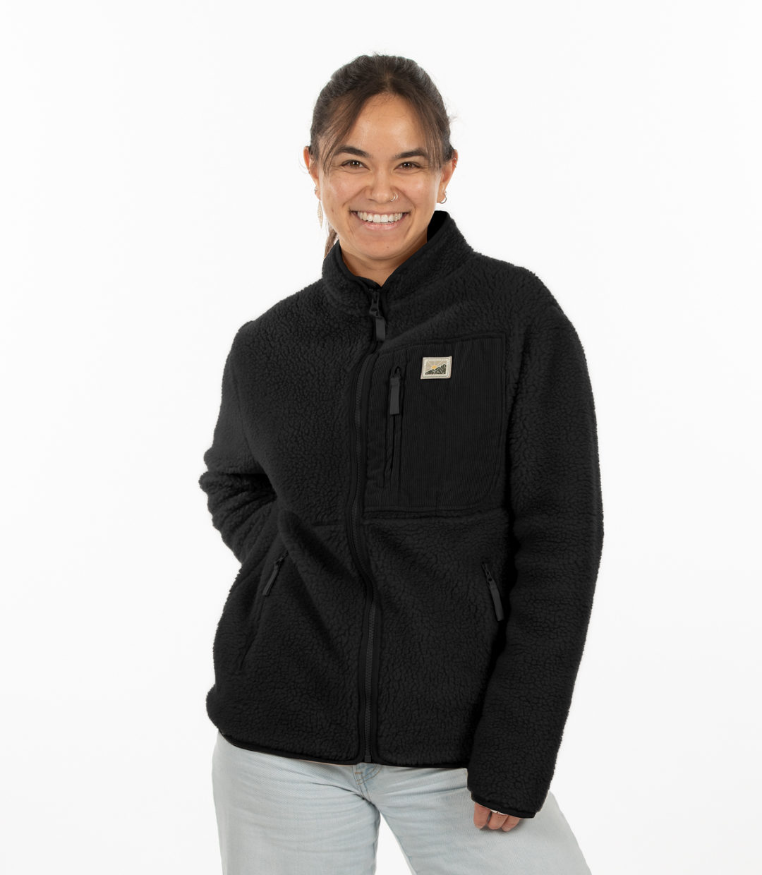 Whatever Man Women Bark Fleece Jacket Black 1