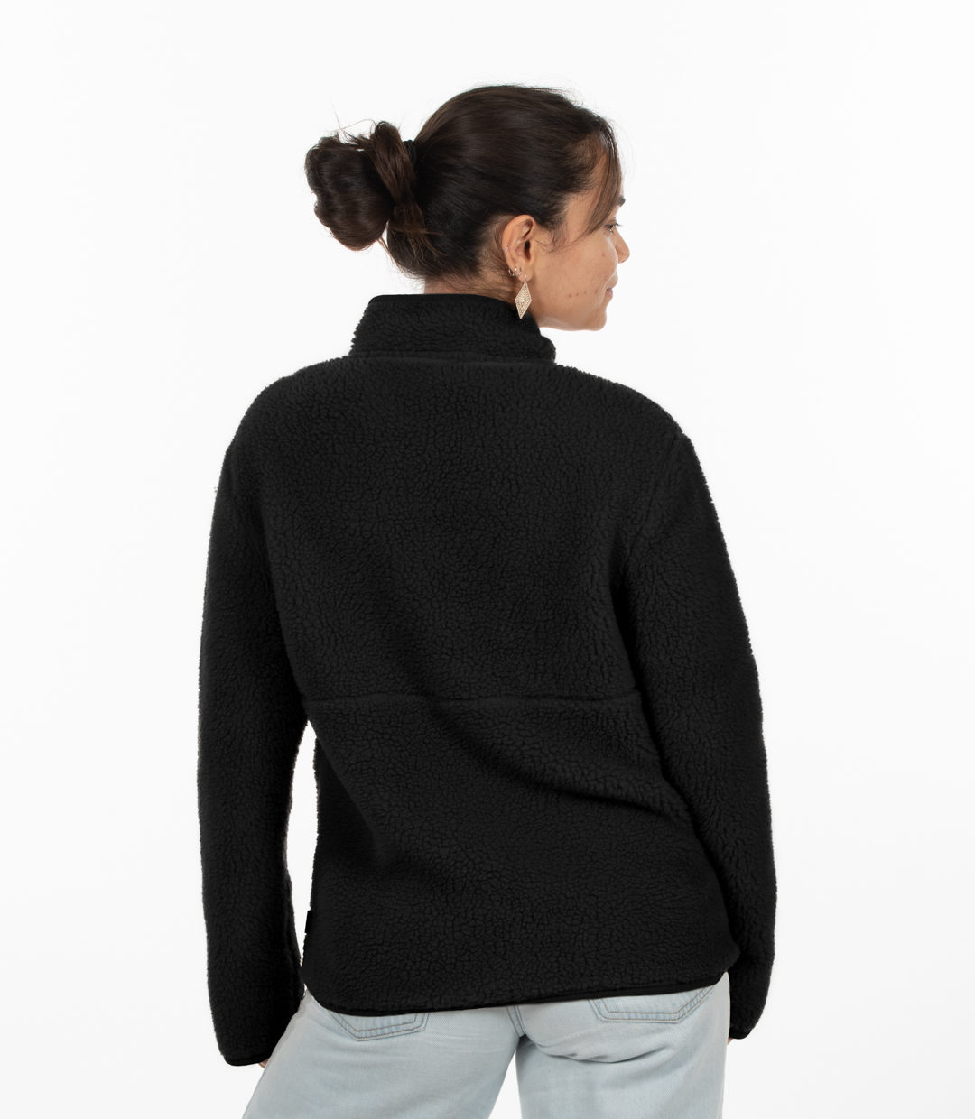 Whatever Man Women Bark Fleece Jacket Black 2