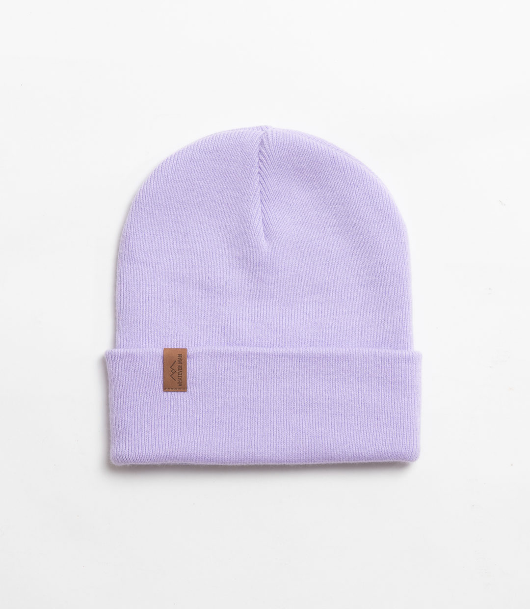 Whateverman Headwear Basic Beanie Logo Leather Lavendar