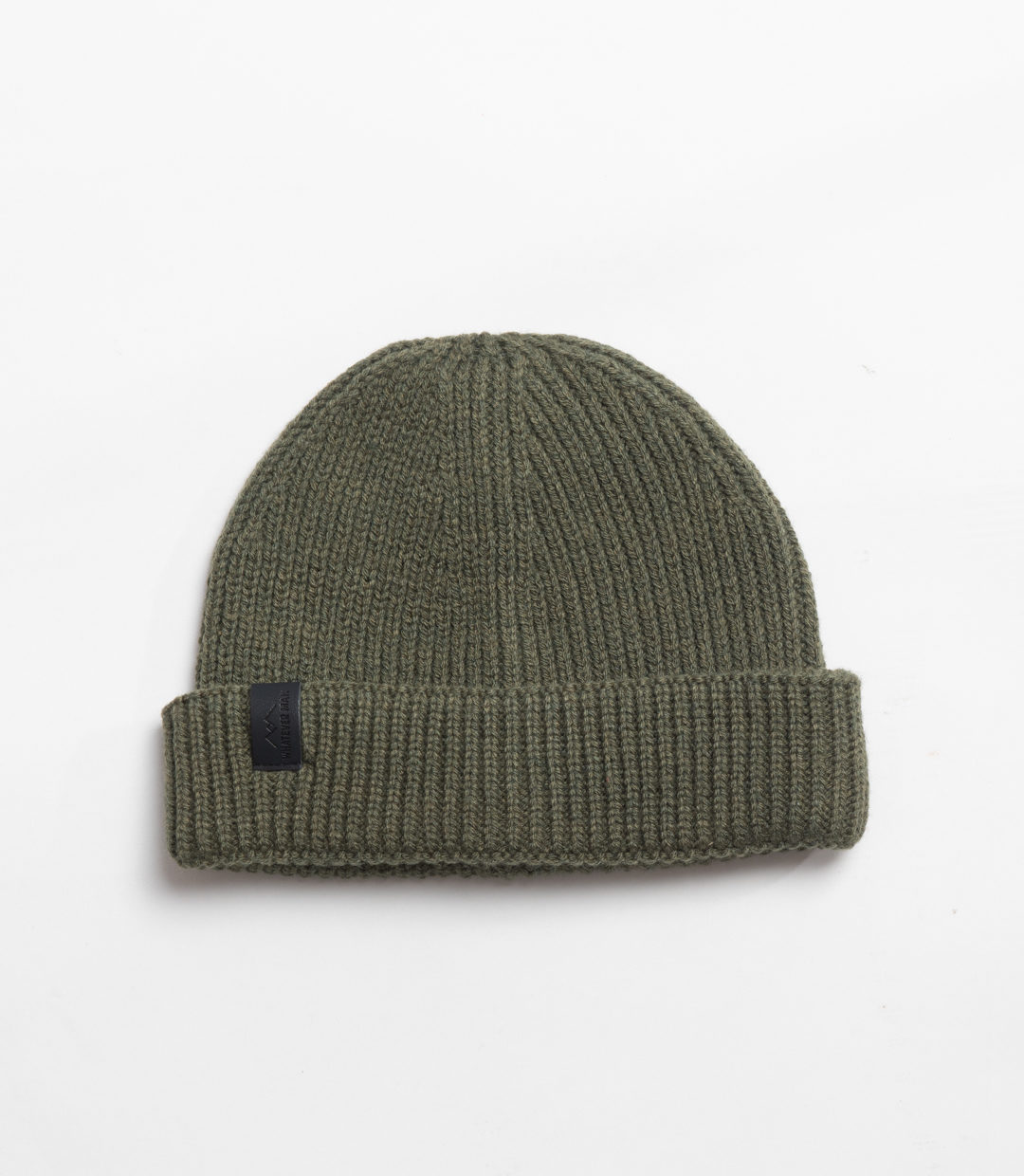 Whateverman Headwear Harbour Beanie Logo Leather Olive
