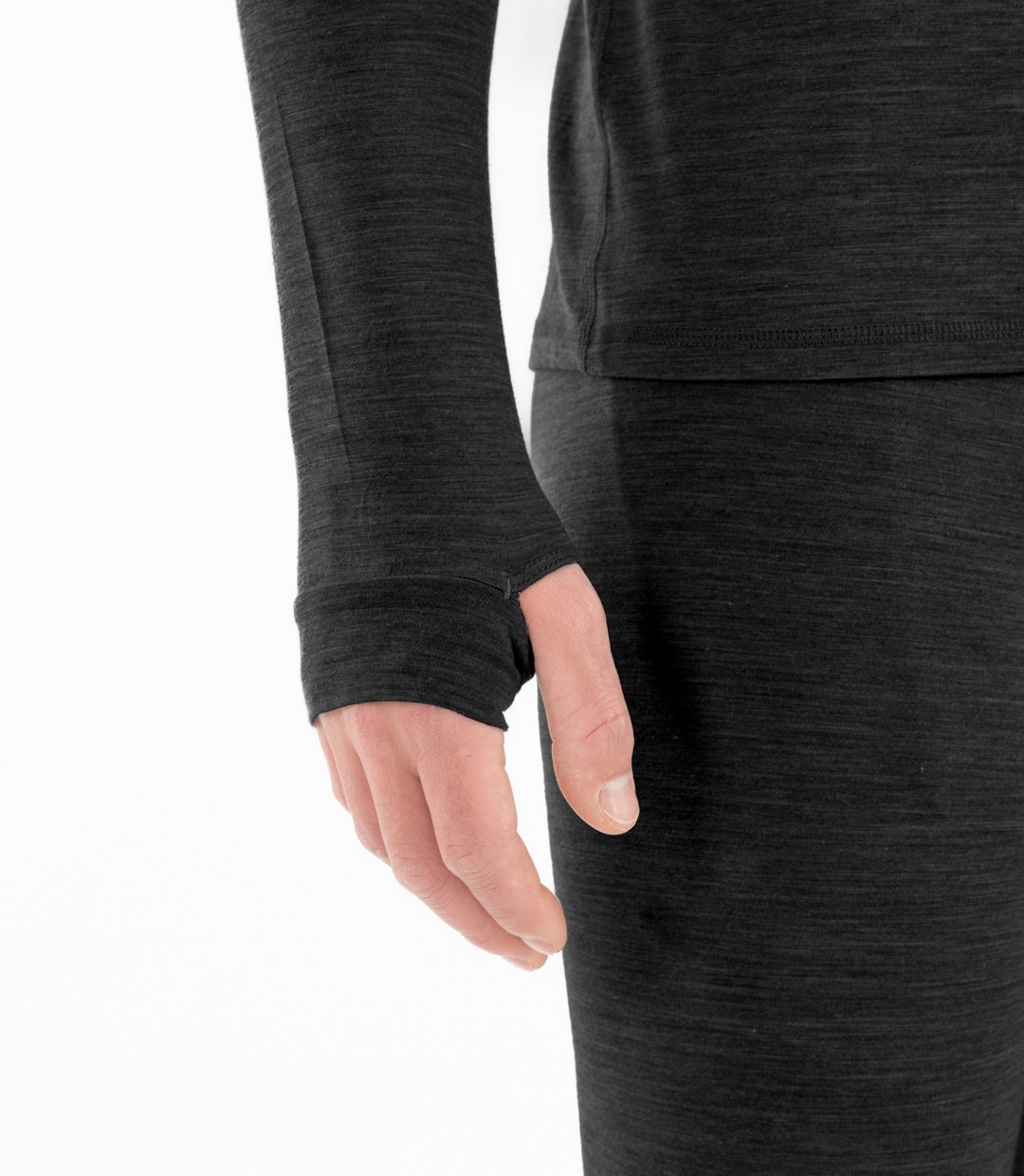 Whateverman Men Baselayer Longsleeve Black Detail 1