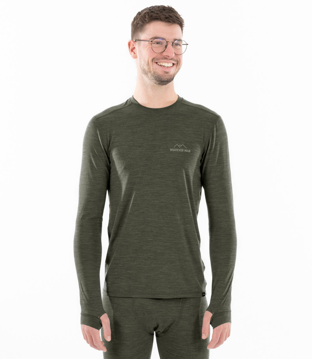 Whateverman Men Baselayer Longsleeve Dusty Olive 1