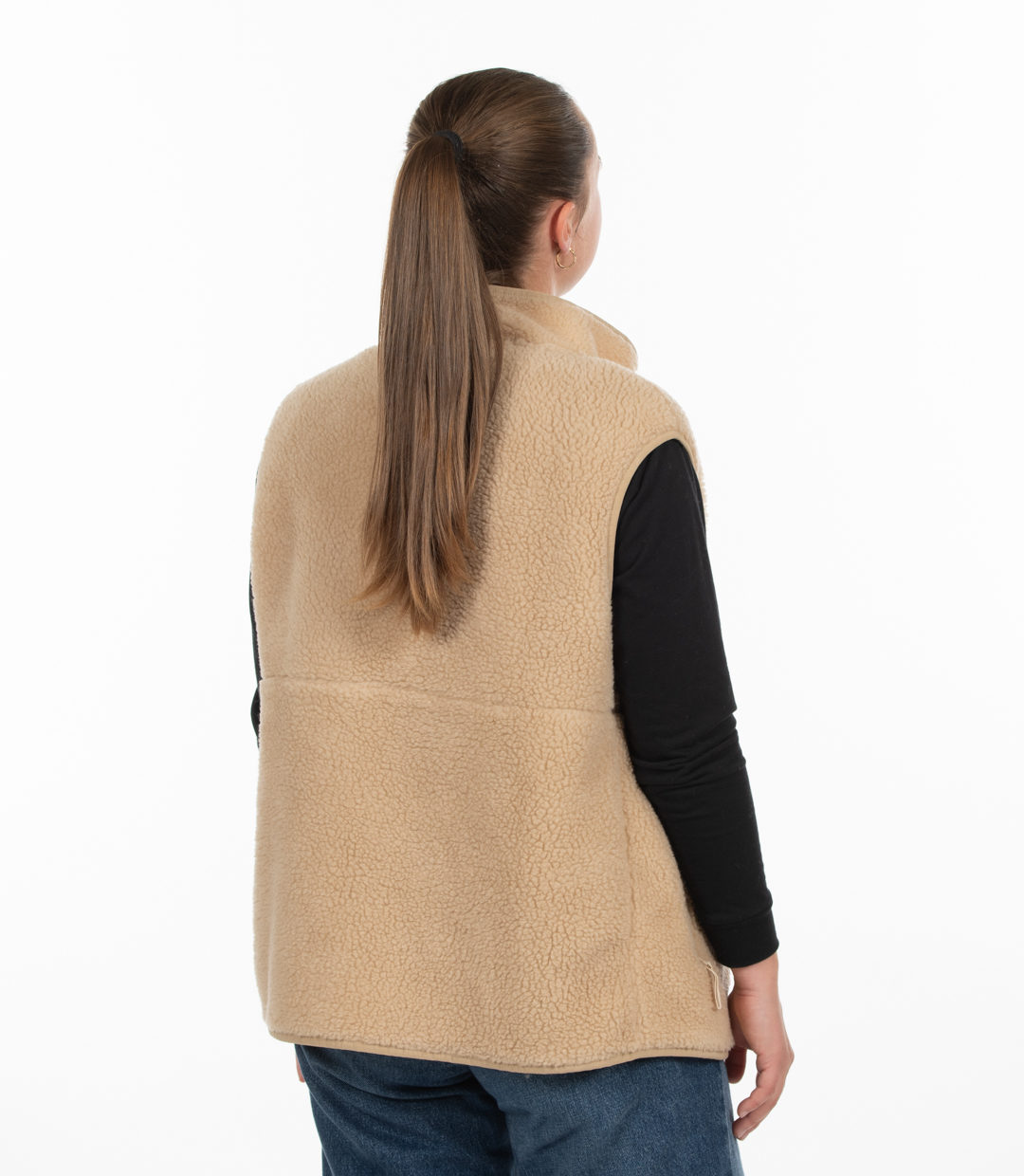 Whateverman Woman Bark Fleece Vest Off White 2