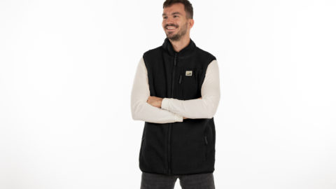 Whatever Man Men Bark Fleece Vest Black Vorschau
