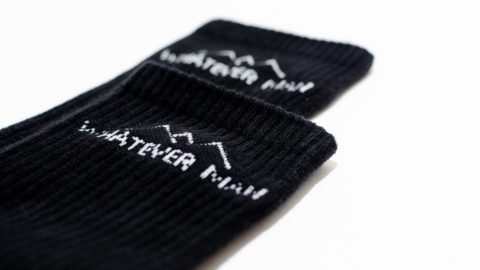 Whatever Man Sock Logo black 4