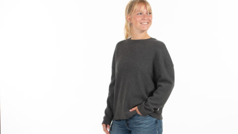Whatever Man Woman Waffle Crewneck Grey Vorschau