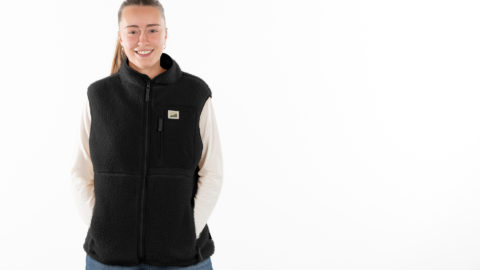 Whatever Man Women Bark Fleece Vest Black Vorschau