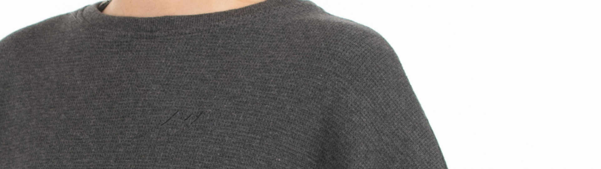 Whatever Man Woman Waffle Crewneck Grey Header