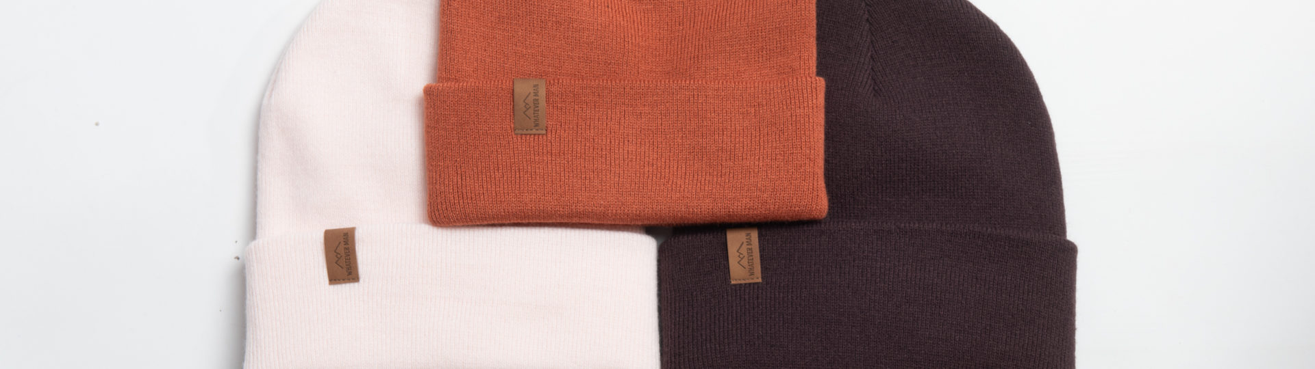 Whateverman Headwear Basic Beanie Logo Leather Header