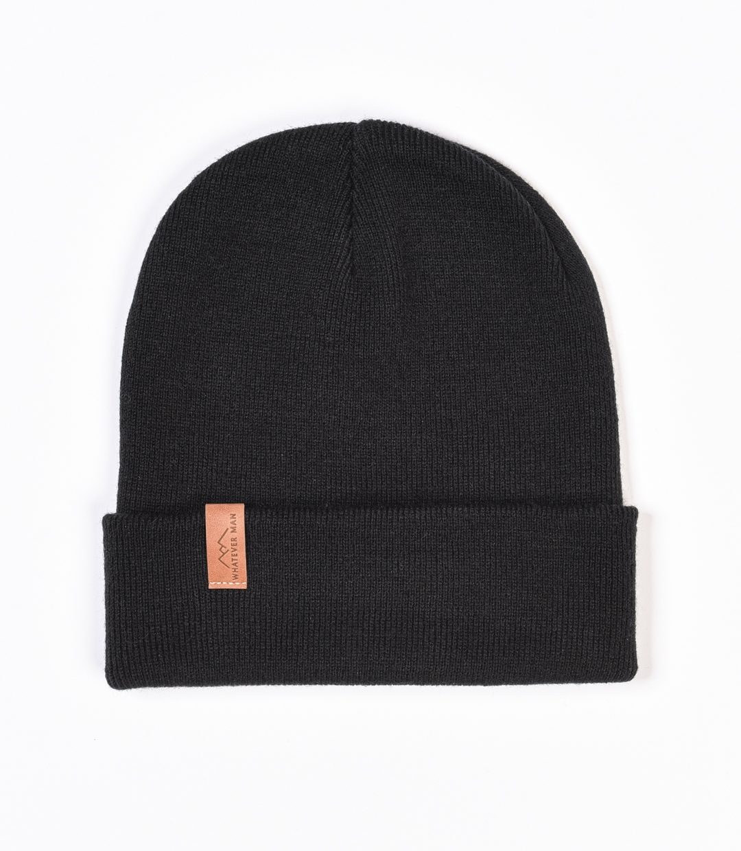 Whatever Man Basic Beanie Logo Leather 1