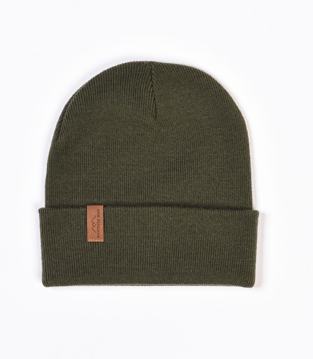 Whatever Man Basic Beanie Logo Leather 4