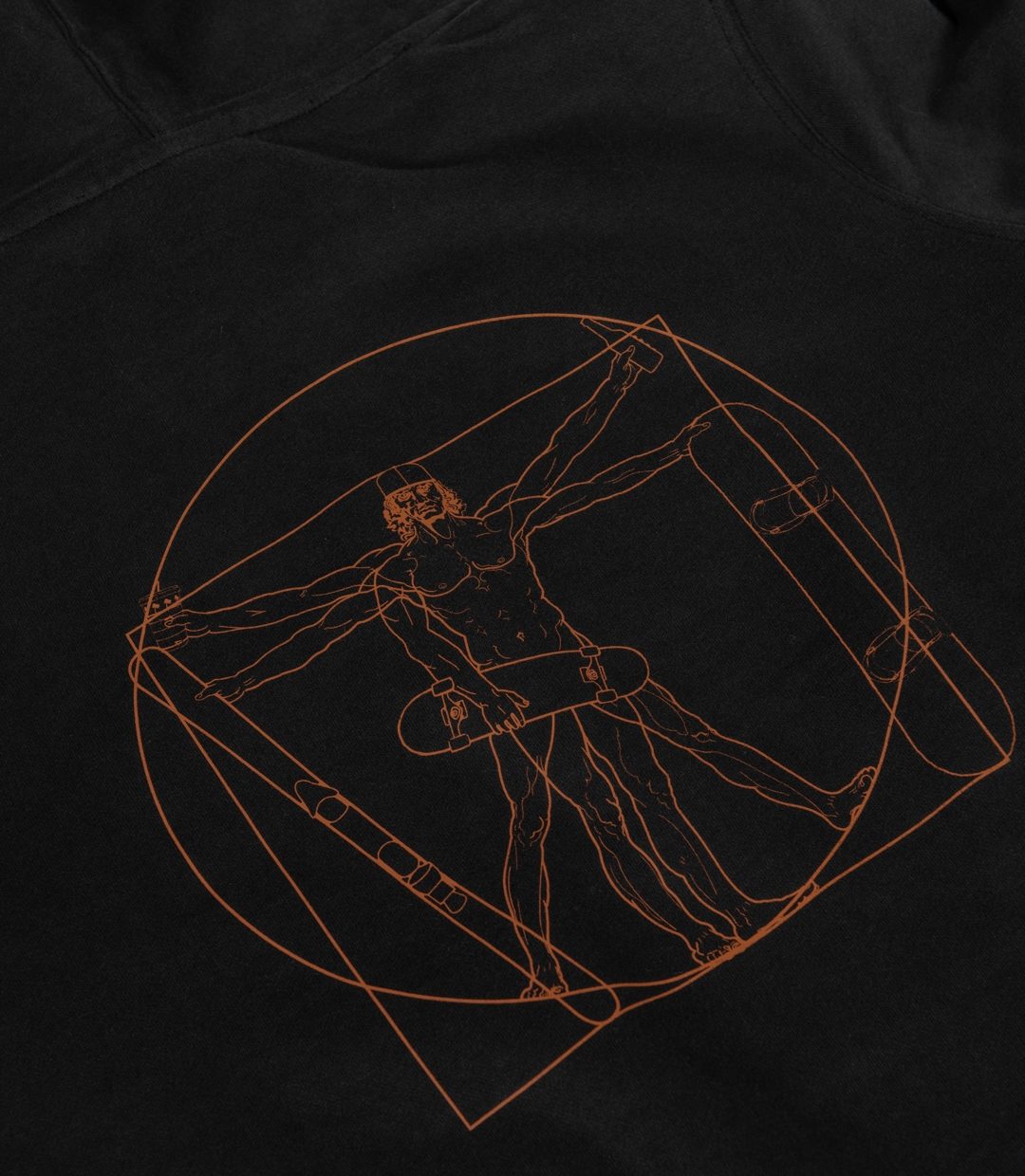 Whatever Man Women Da Vinci Black Hoodie Detail 3
