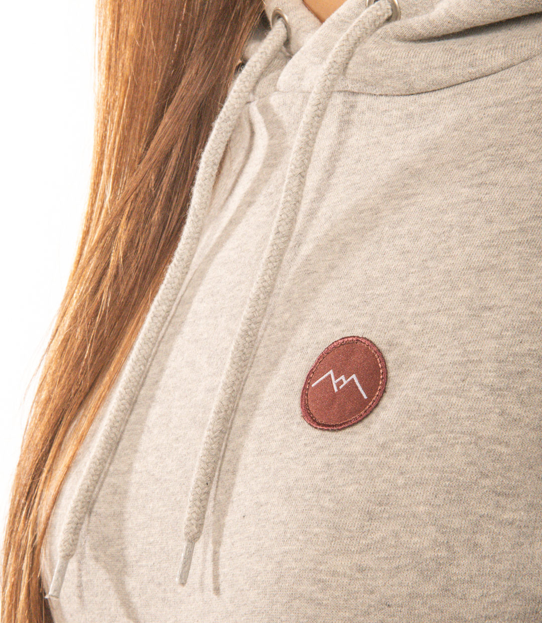 Whateverman Woman Logo Patch Hoodie Grey Detail 1