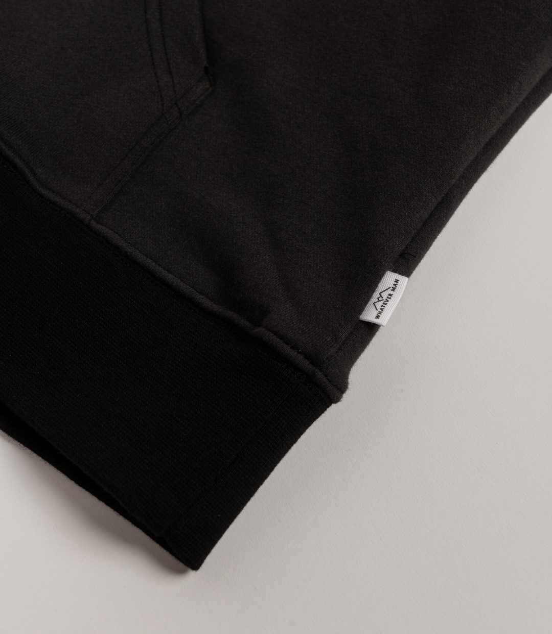 Whatever Man Men Logo Black Hoodie Detail 2