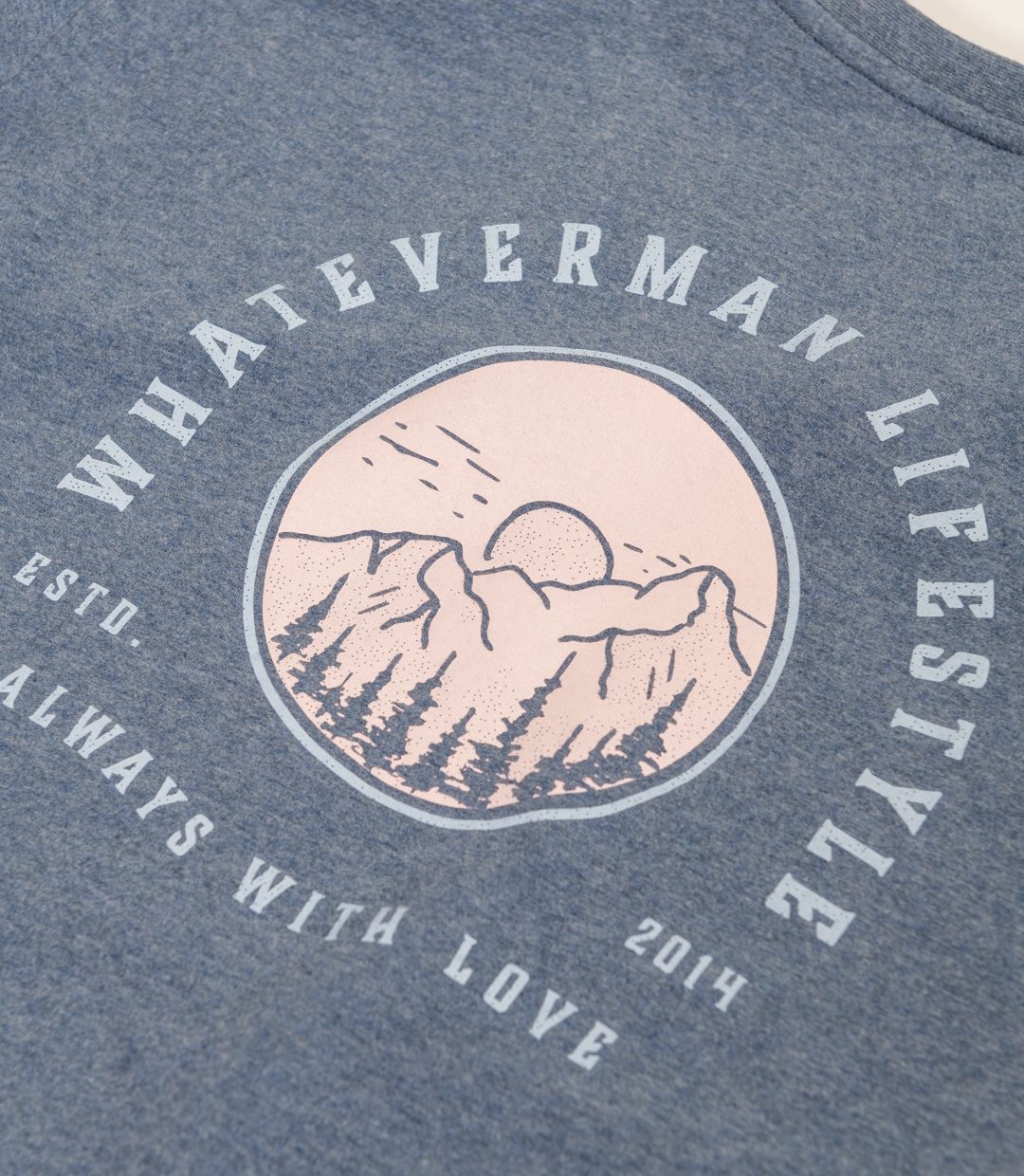 Whatever Man Women Wisdom Blue Melange Detail 3