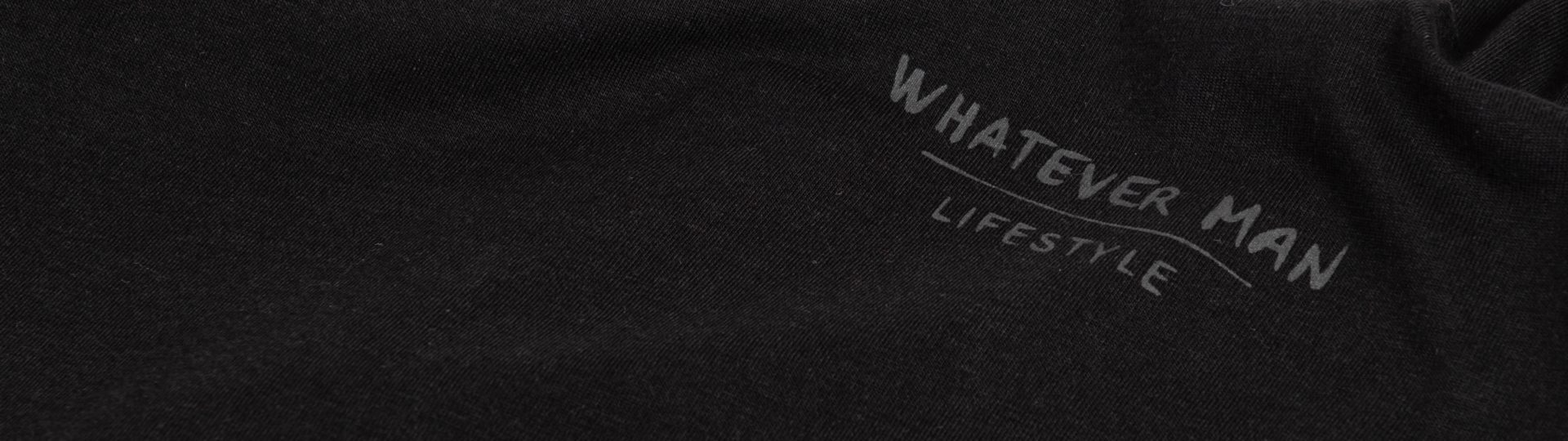 Whatever Man Man Script Black Header